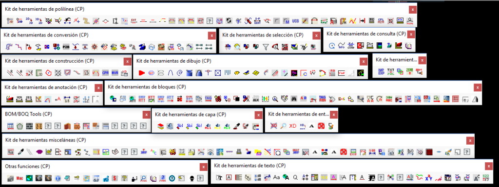 CADPower toolbars Spanish