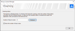 BricsCAD Network License Roaming Daysk