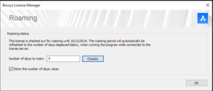 BricsCAD Roaming License Return Days