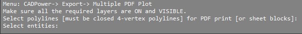 Multiple PDF Export CADPower
