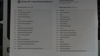 Conference agenda and the Bricsys Party Agenda