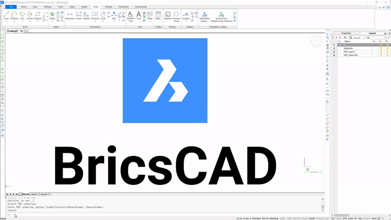 Round-tripping between PDF and .dwg and back in BricsCAD