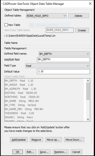 Introduces Object Table Data Plus More: GeoTools-CADPower V 20.03