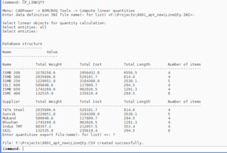 Linear Quantities and Adding a database to .dwg: CADPower-GeoTools V 16.05 Update