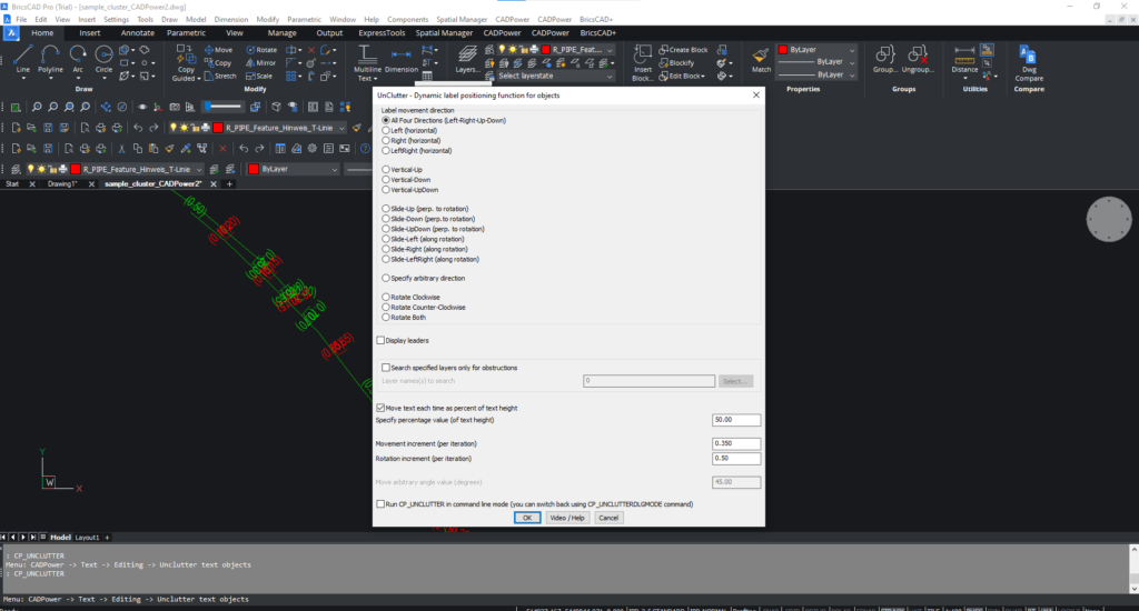 CP_UNCLUTTER, Organize overlapping text in drawings effortlessly