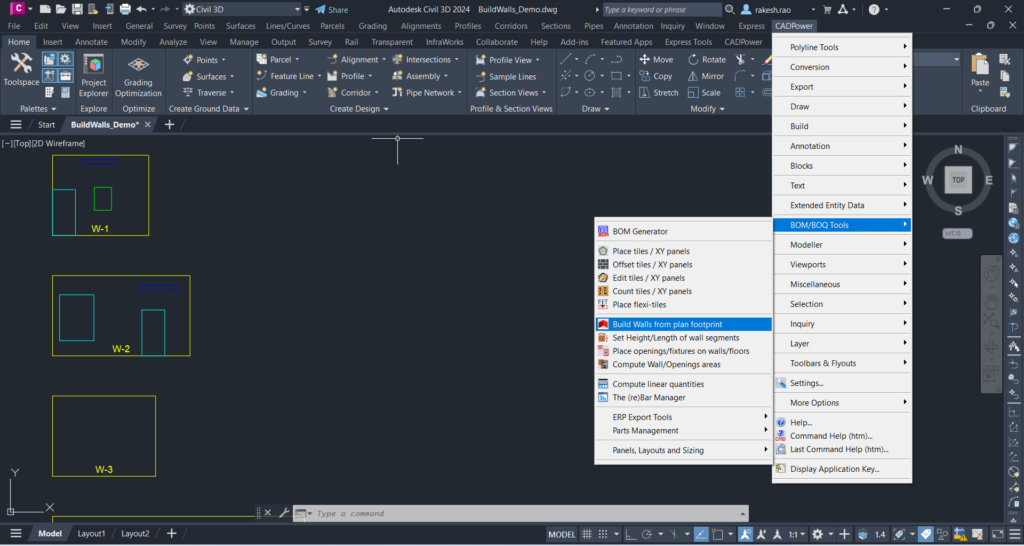 Using AutoCAD and BricsCAD V23 for Surface Area Calculations