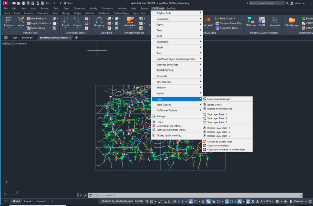 The Comprehensive Layer Manager in CADPower, now resolves XREF-induced layers also