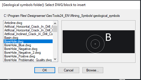 Dip-Strike, Boreholes and more - Symbols you can get in GeoTools Mining module