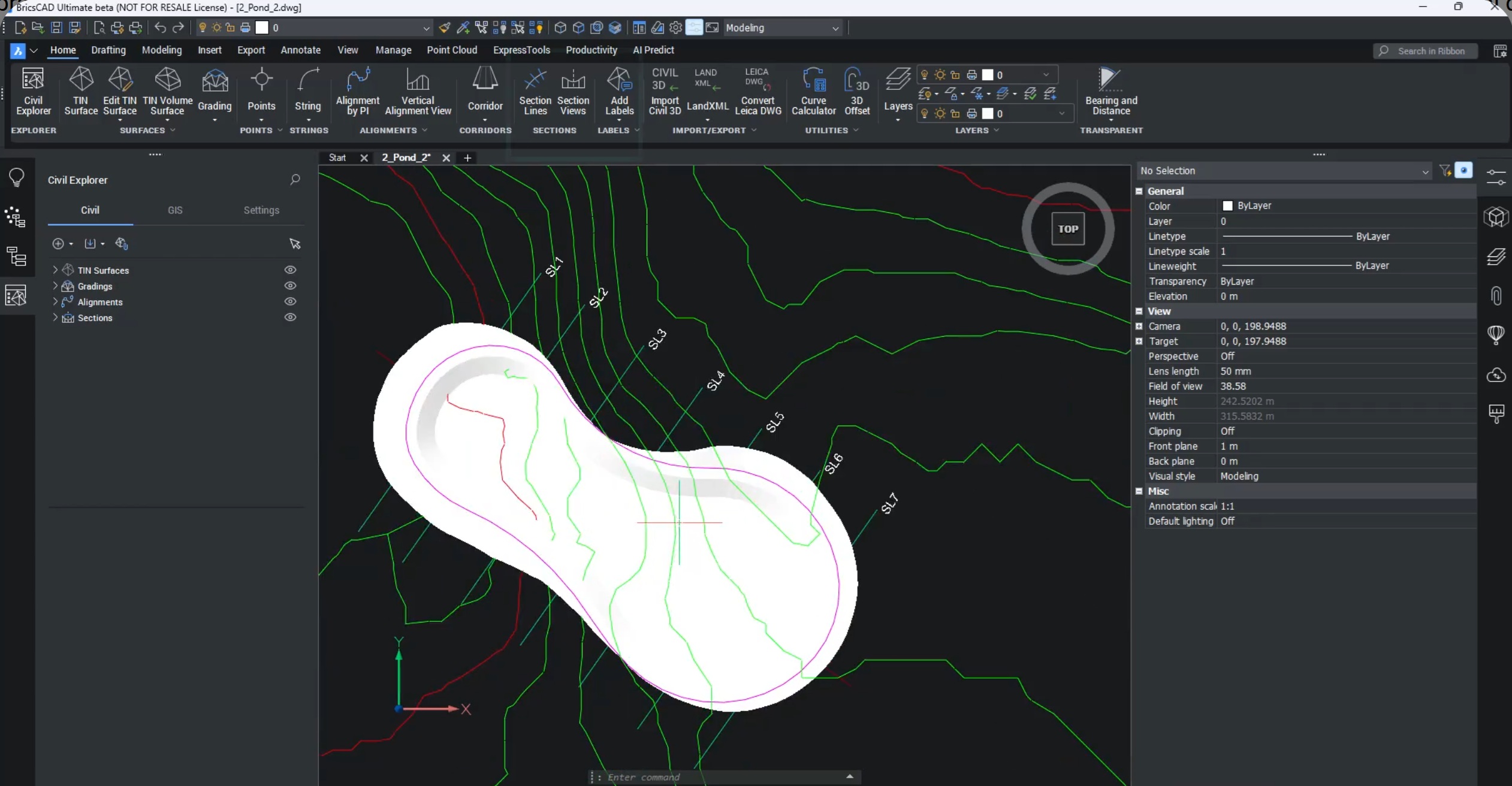 civil sections bricscad v26 img 1