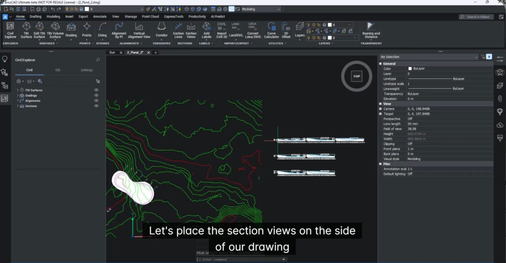 civil sections bricscad v26 img 2