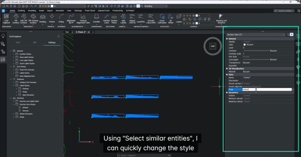 civil sections bricscad v26 img 4