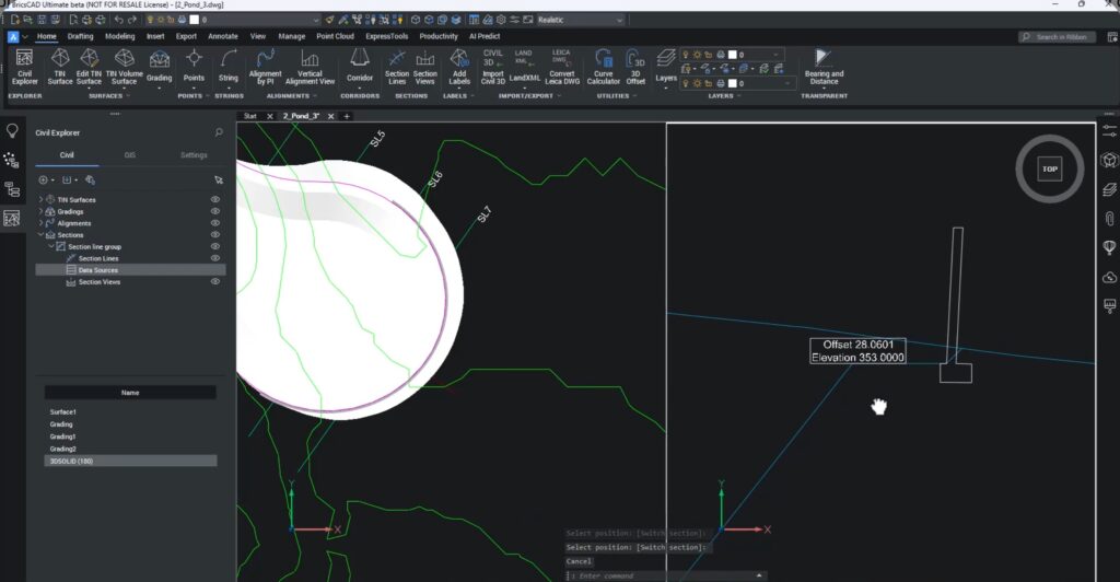 civil sections bricscad v26 img 7