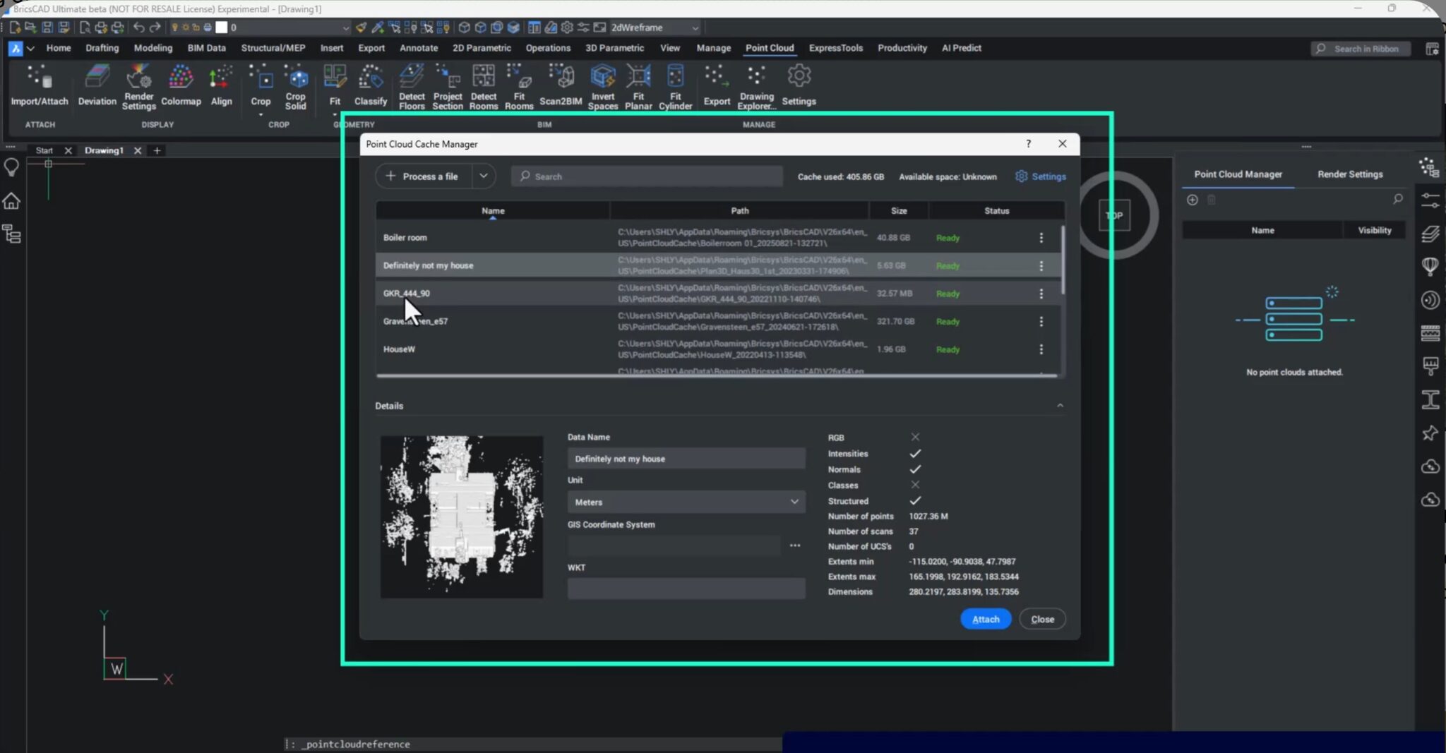Point clouds in building-focused workflows - Home of BricsCAD, GeoTools ...