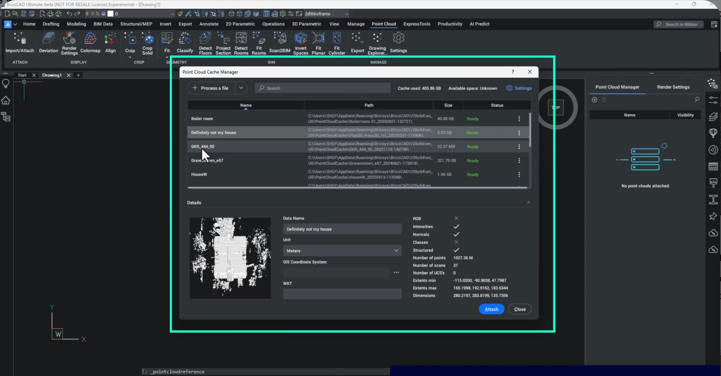 Point clouds in building-focused workflows
