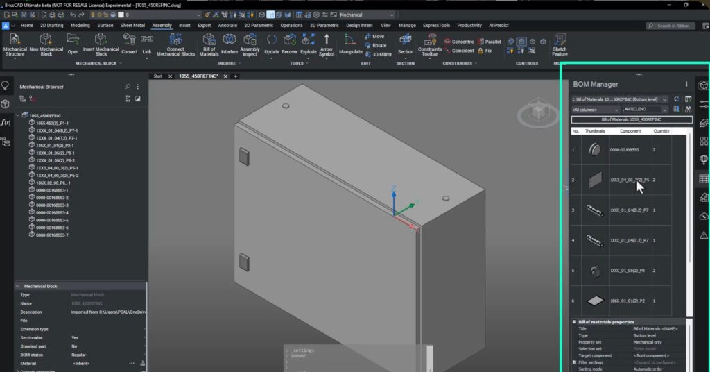 seamless assembly bricscad v26 img 2