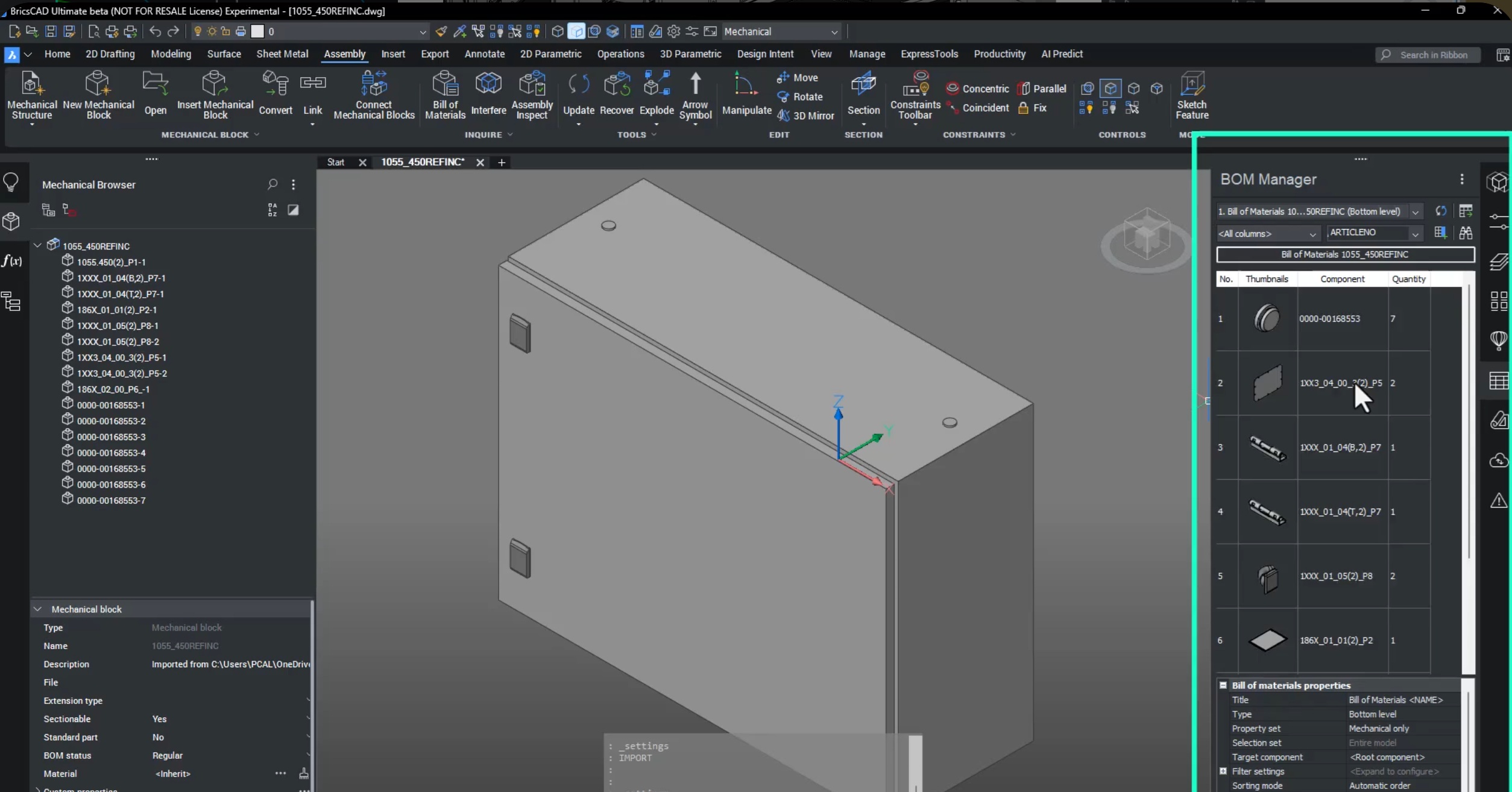 seamless assembly bricscad v26 img 2