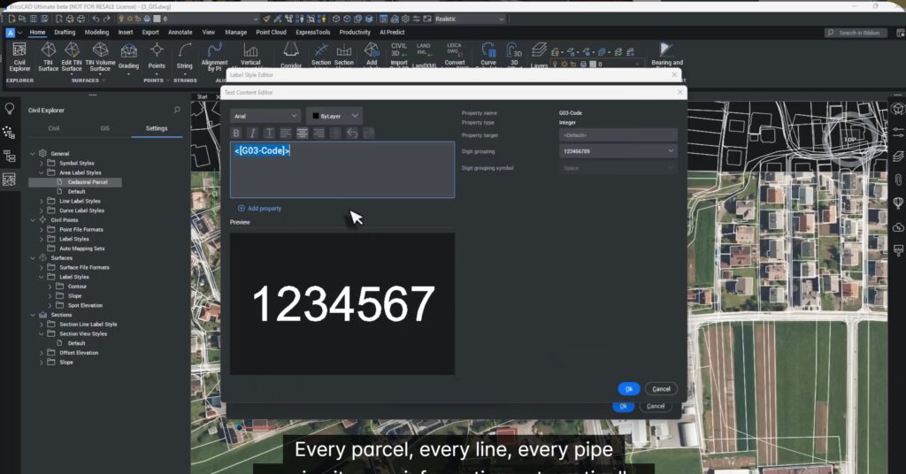 gis labels bricscad v26 img 2
