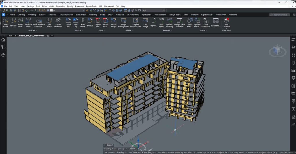 IFC imports bricscad v26 img 3