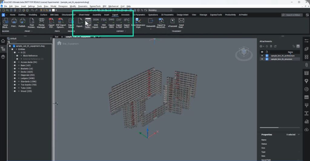 IFC imports bricscad v26 img 4