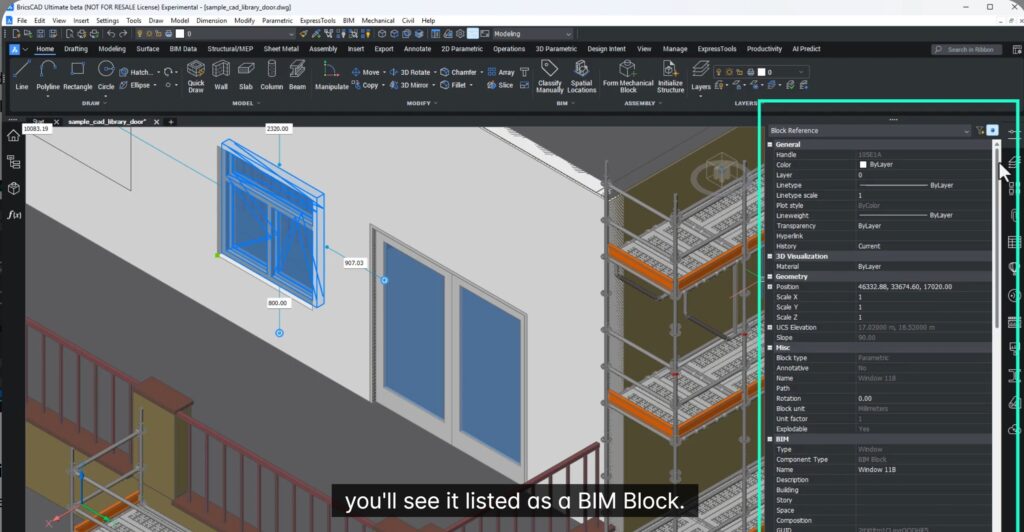 bim blocks bricscad v26 img 1