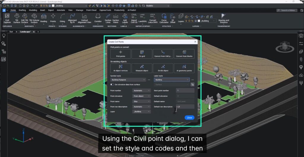 civil points bricscad v26 img 2